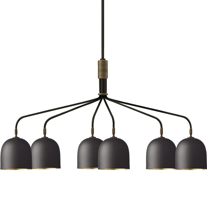 Howard Lysekrone 6 Lange Arme, Gunmetal / Messing