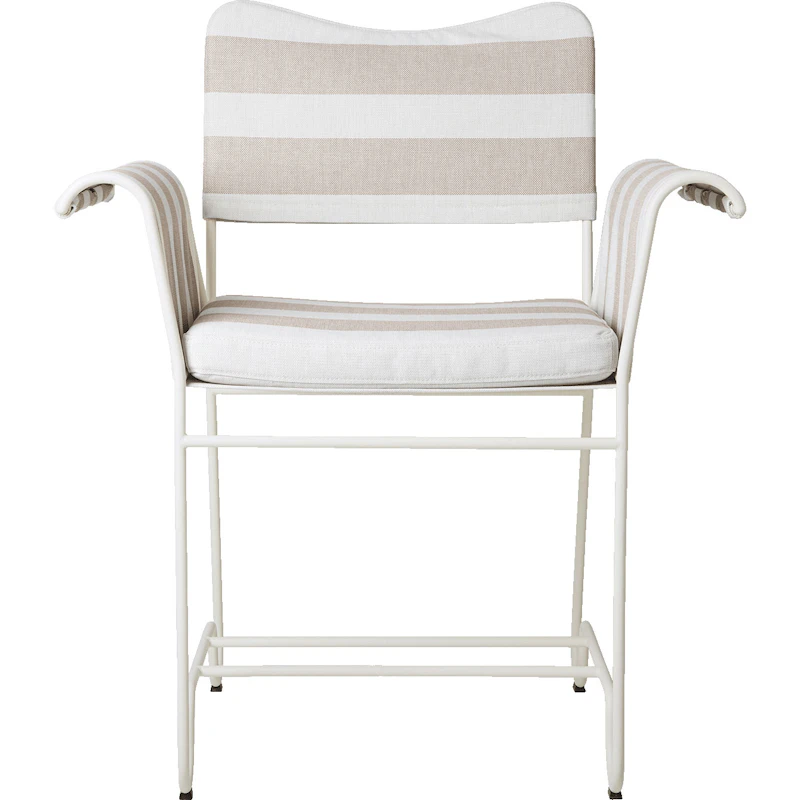 Tropique Spisebordsstol, Classic White Semi Matt / Leslie Stripe 40