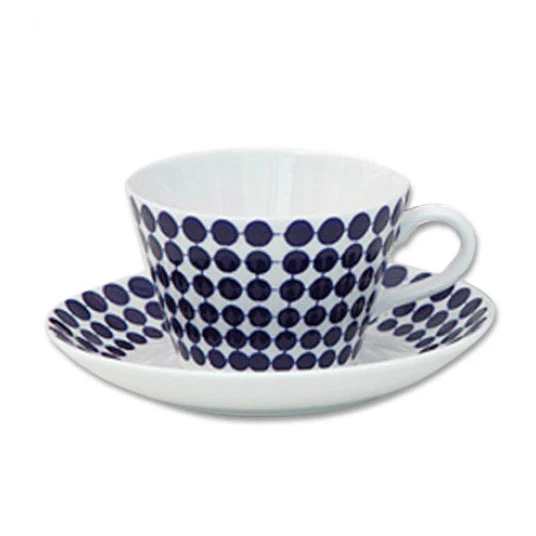 Gustavsberg Adam Kaffekop Og Underkop Kegle - Kaffekopper Benporcel&aelig;n Bl&aring; - 411310