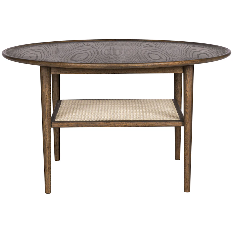 Athene Sofabord 90 cm, Mørkolieret Egetræ / Rotting