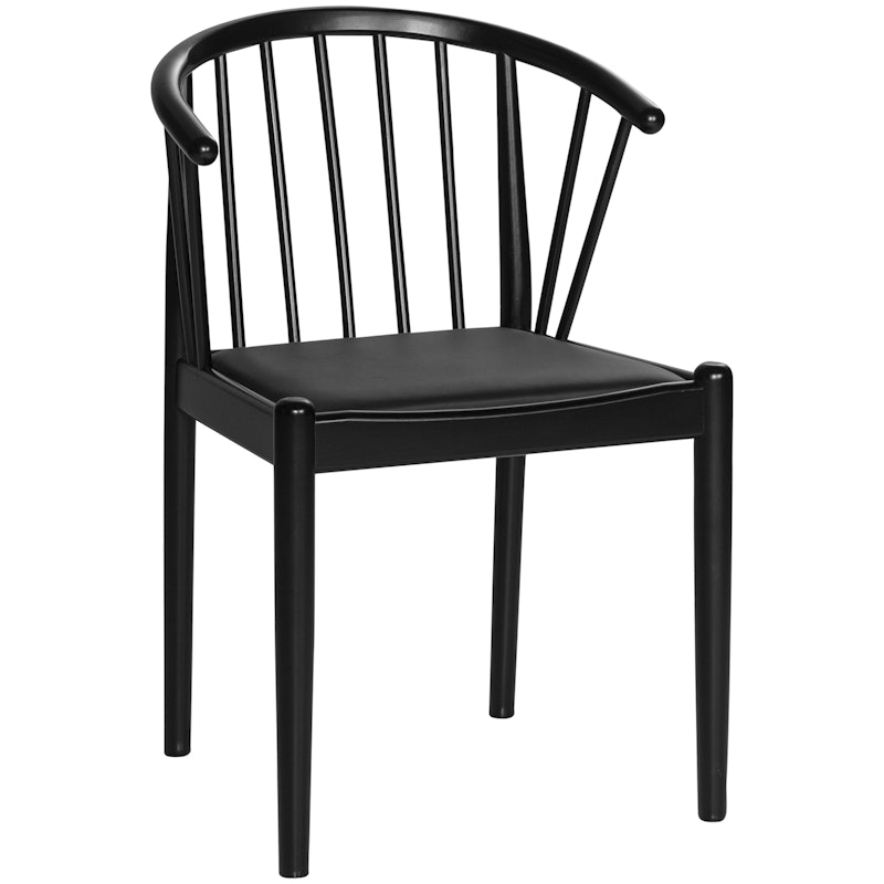 Lindeberg Stol, Sortlakeret Bøg / Lædersæde