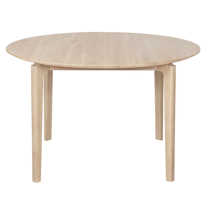 Ida 02 Bord Ø120 cm, Hvidolieret Eg