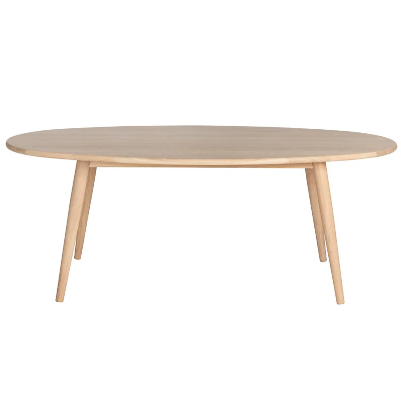 Symphony 08 Sofabord Ø120 cm, Hvidolieret Egetræ