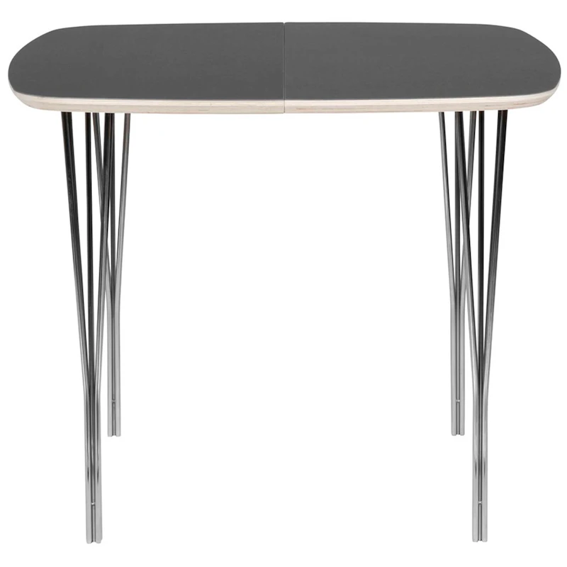 Symphony 86 Spisebord 90x90 cm, Grafit Laminat / Krom