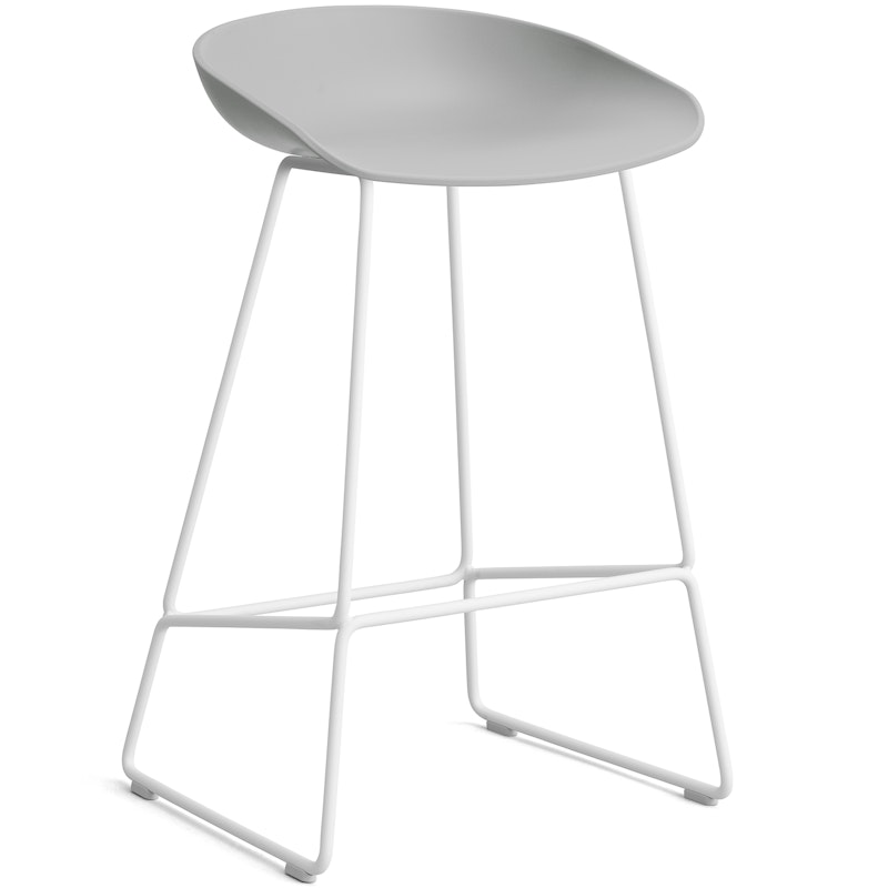 AAS 38 2.0 Barstol 65 cm, Rustfrit Stål Hvid / Concrete Grey