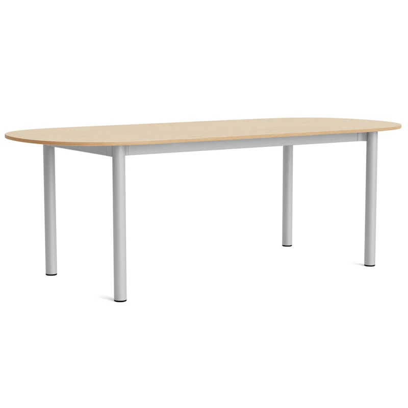 Annex Bord Aflang 95x220 cm, Aluminium / Lakeret Eg
