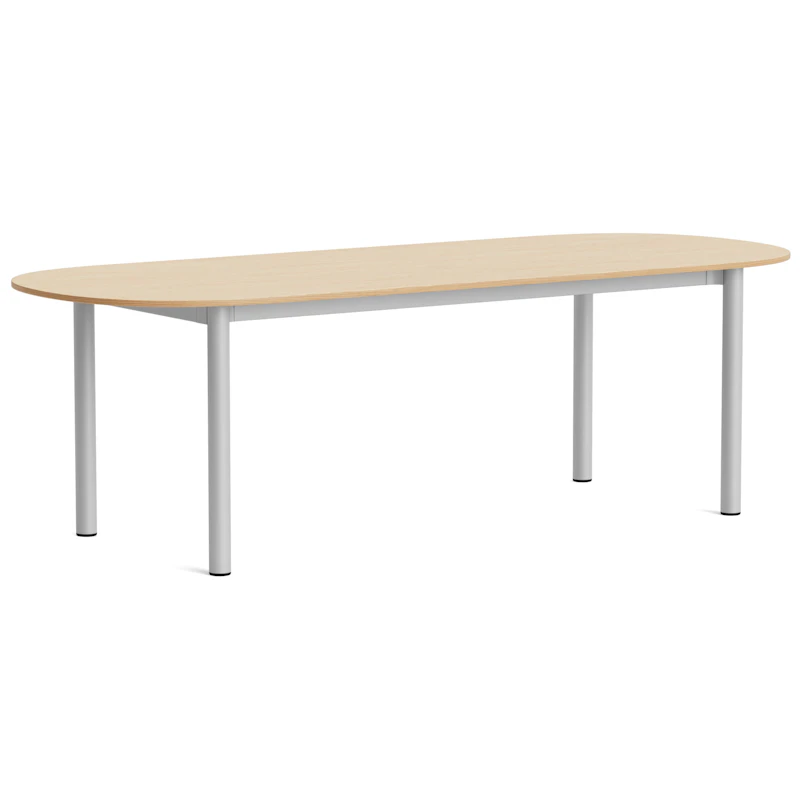 Annex Bord Aflang 95x240 cm, Aluminium / Lakeret Eg