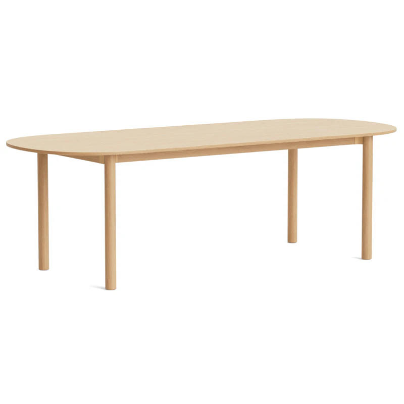 Annex Bord Aflang 95x240 cm, Lakeret Eg