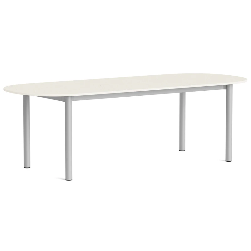 Annex Bord Aflang 95x240 cm, Aluminium / Cotton Cream