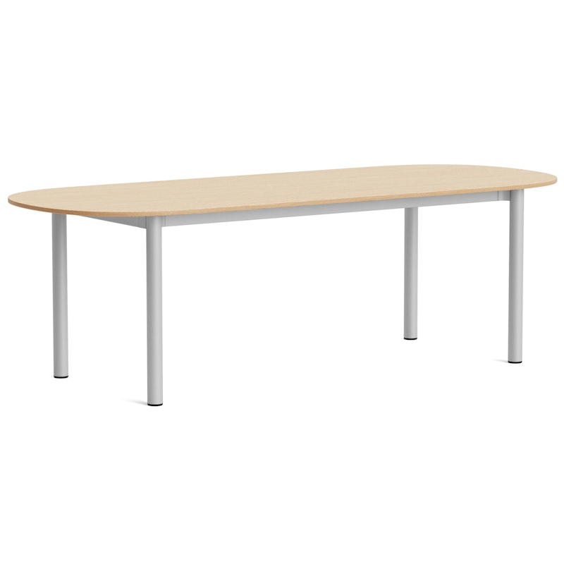 Annex Bord Aflang 95x240 cm, Aluminium / Lakeret Eg