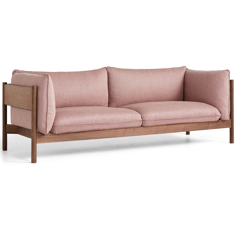 Arbour 3-Personers Sofa, Hårdvoksolieret Valnød / Re-Wool 648