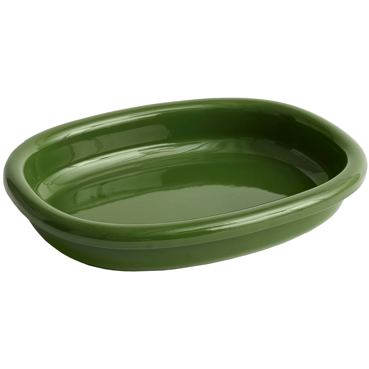 Hay Barro Oval Dish Large Green - Serveringsfad Terrakotta Gr&oslash;n - AC468-A603-AB80