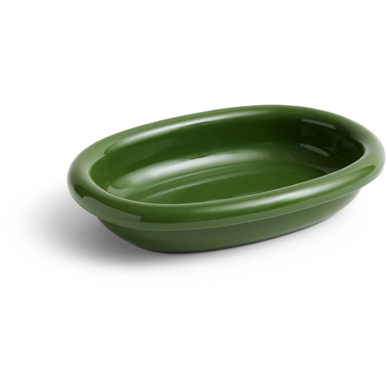 Hay Barro Oval Dish Small Green - Serveringsfad Terrakotta Gr&oslash;n - AC468-A601-AB80