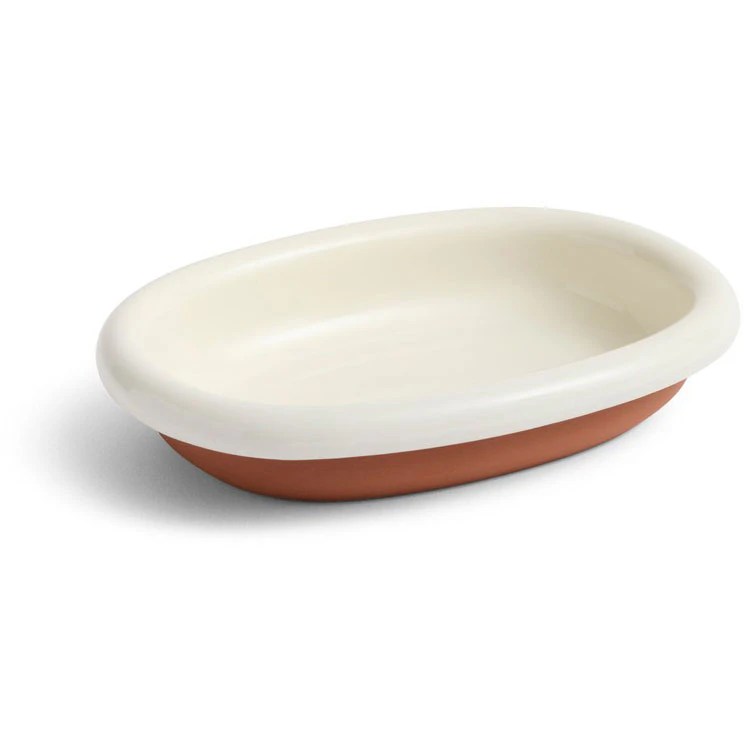 Hay Barro Oval Dish Small Off-white - Serveringsfad Terrakotta Hvid - AC468-A601-AB90