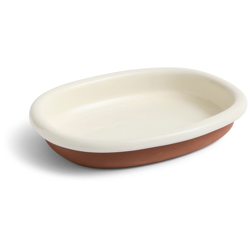 Hay Barro Oval Dish Large Off-white - Serveringsfad Terrakotta Hvid - AC468-A603-AB90