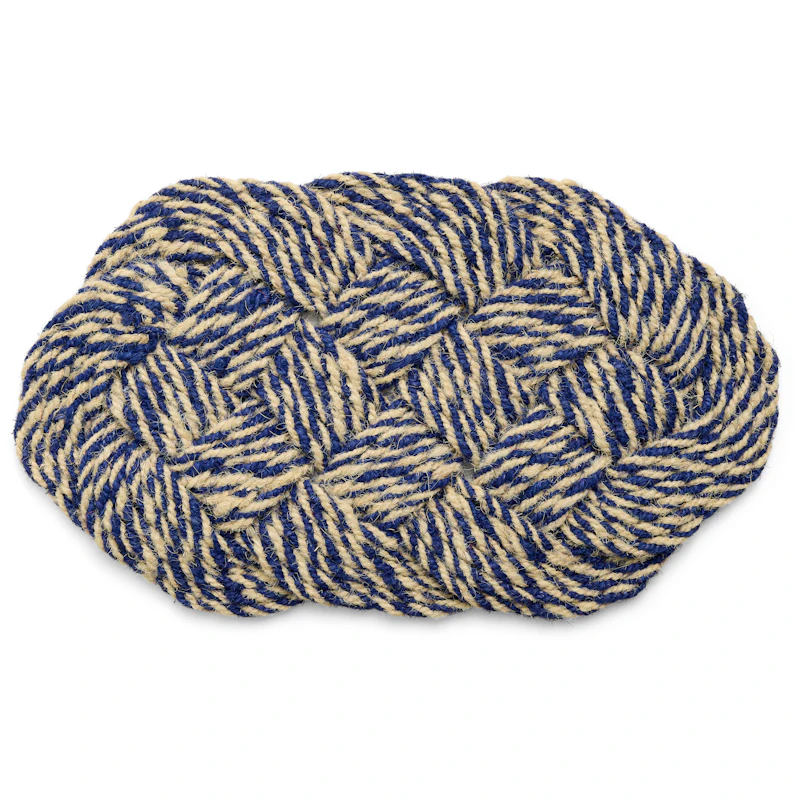 Coco Dørmåtte Swirl 40x80 cm, Blue / Offwhite