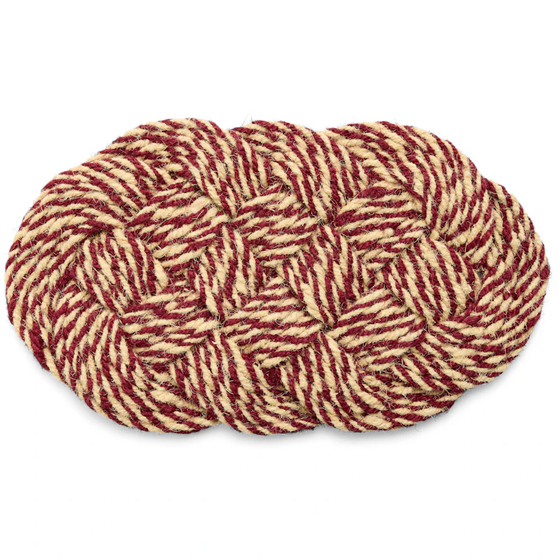 Coco Dørmåtte Swirl 40x80 cm, Bordeaux / Offwhite