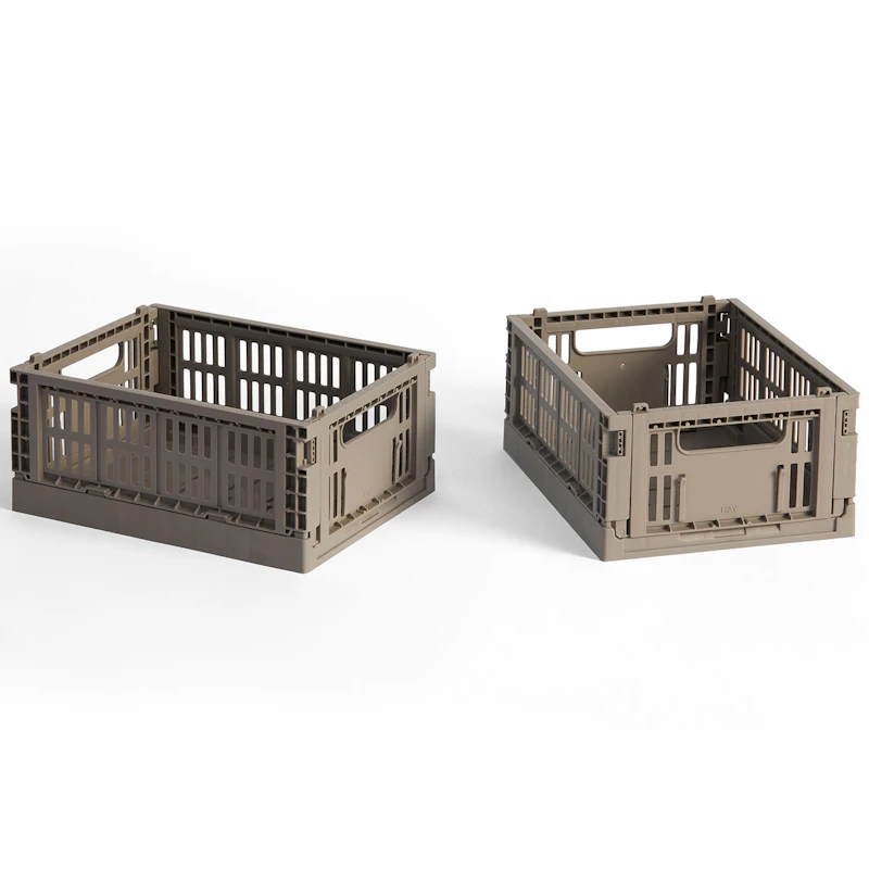 Colour Crate Mini Opbevaring 2-pak, Warm Grey