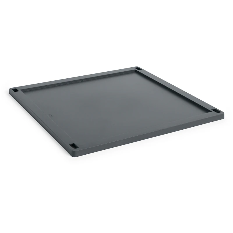 Colour Crate Plastic Large Square Låg, Charcoal