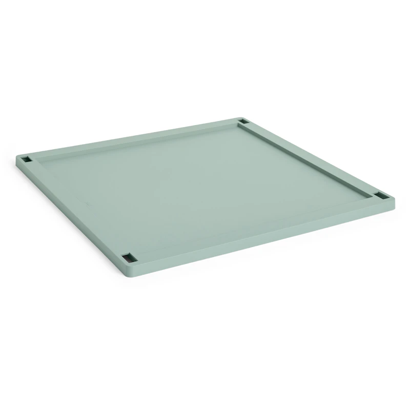 Colour Crate Plastic Large Square Låg, Sage Green