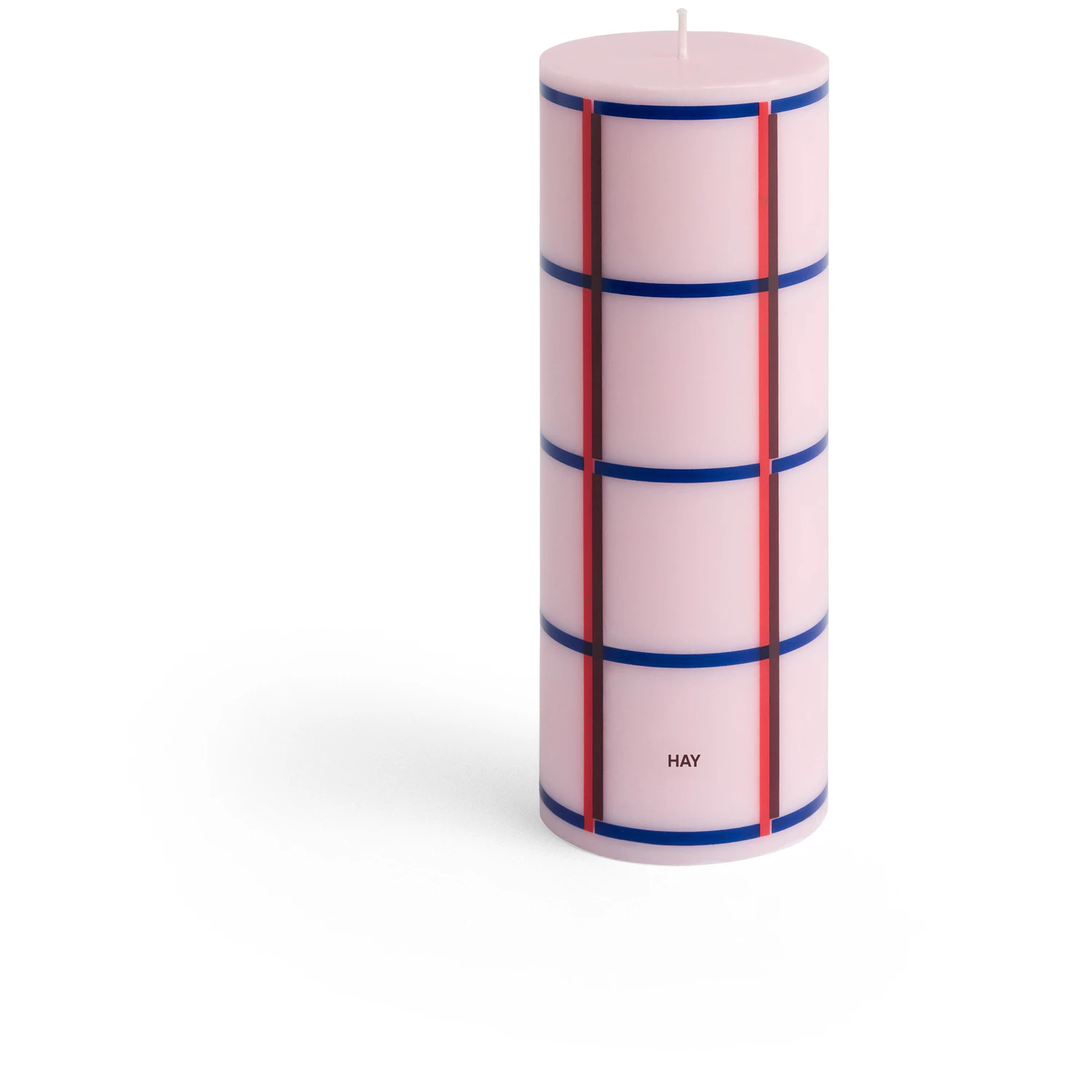 Hay Column Bloklys Medium t / M&oslash;rkebl&aring;t / Light Pink - Lys Stearin R&oslash;d - AB401-A602-AU41