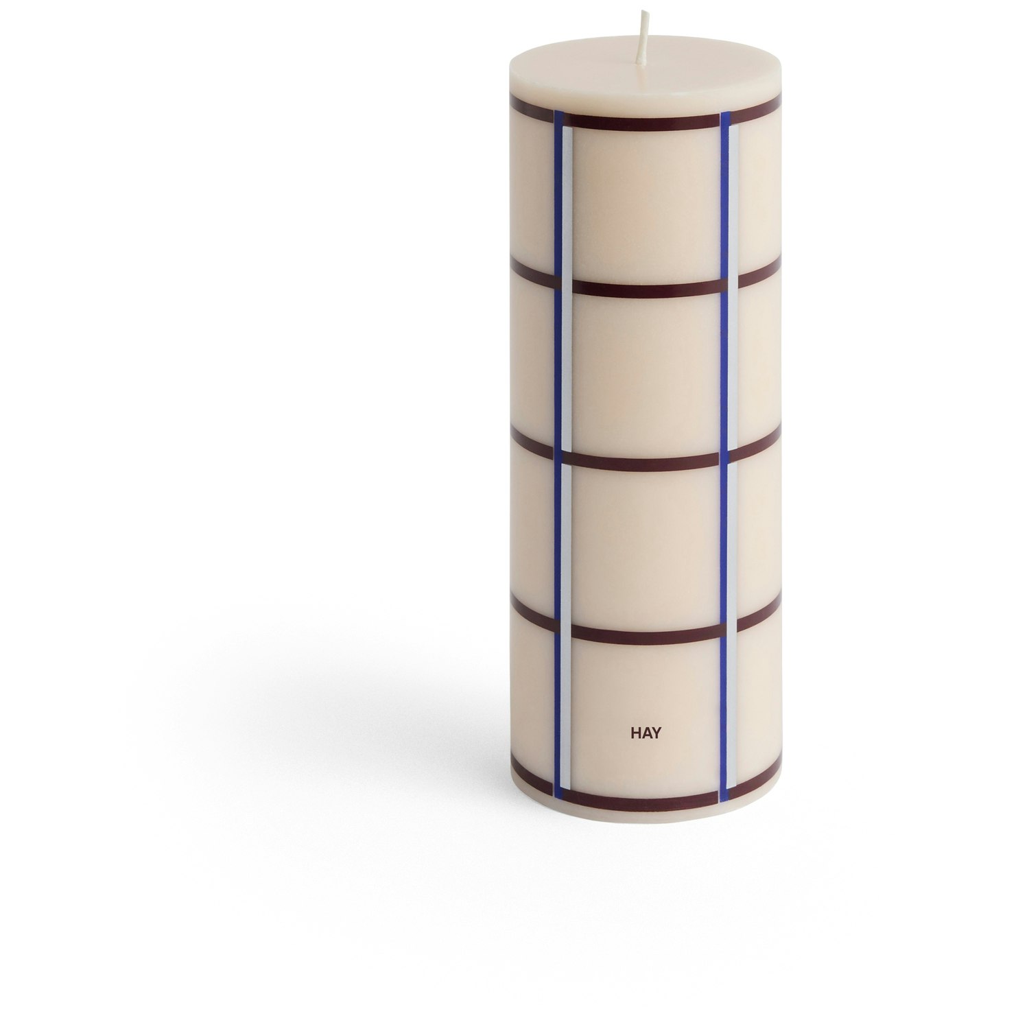 Hay Column Bloklys Medium t / Offwhite / S&oslash;lv / Bordeaux - Lys Stearin Bl&aring; - AB401-A602-AU42