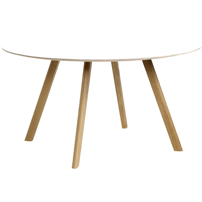 CPH 25 2.0 Bord Ø140x74 cm, Vandbaseret Lakeret Eg / Hvidt Laminat