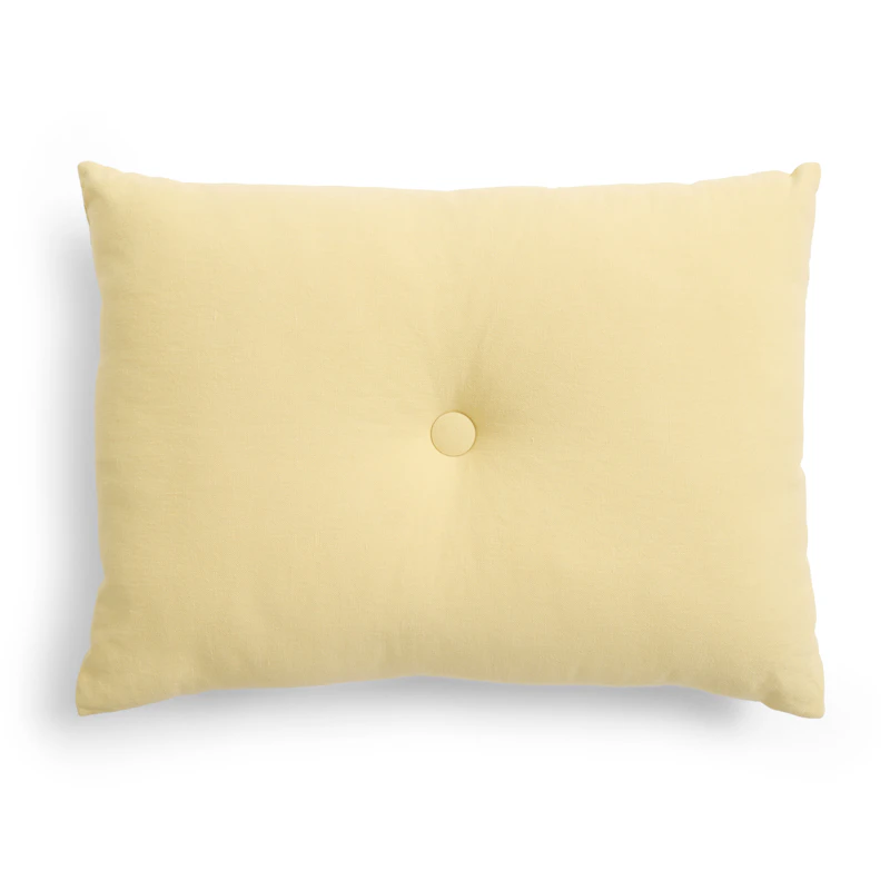 Dot Pude Linen 45x60 cm, Soft Yellow