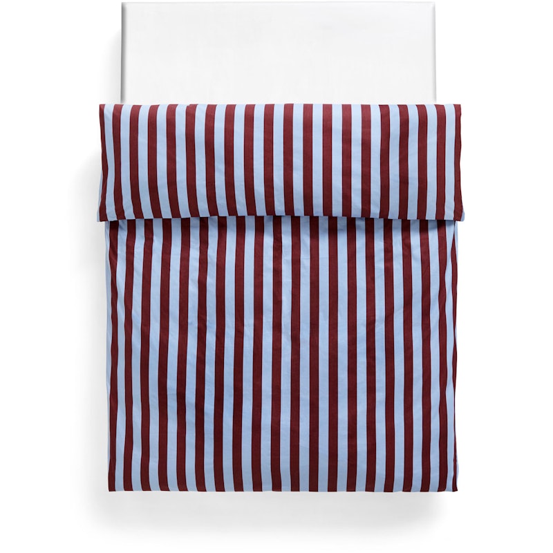 Été Dynebetræk Enkelt, 150x210 cm, Bordeaux/Himmelblåt