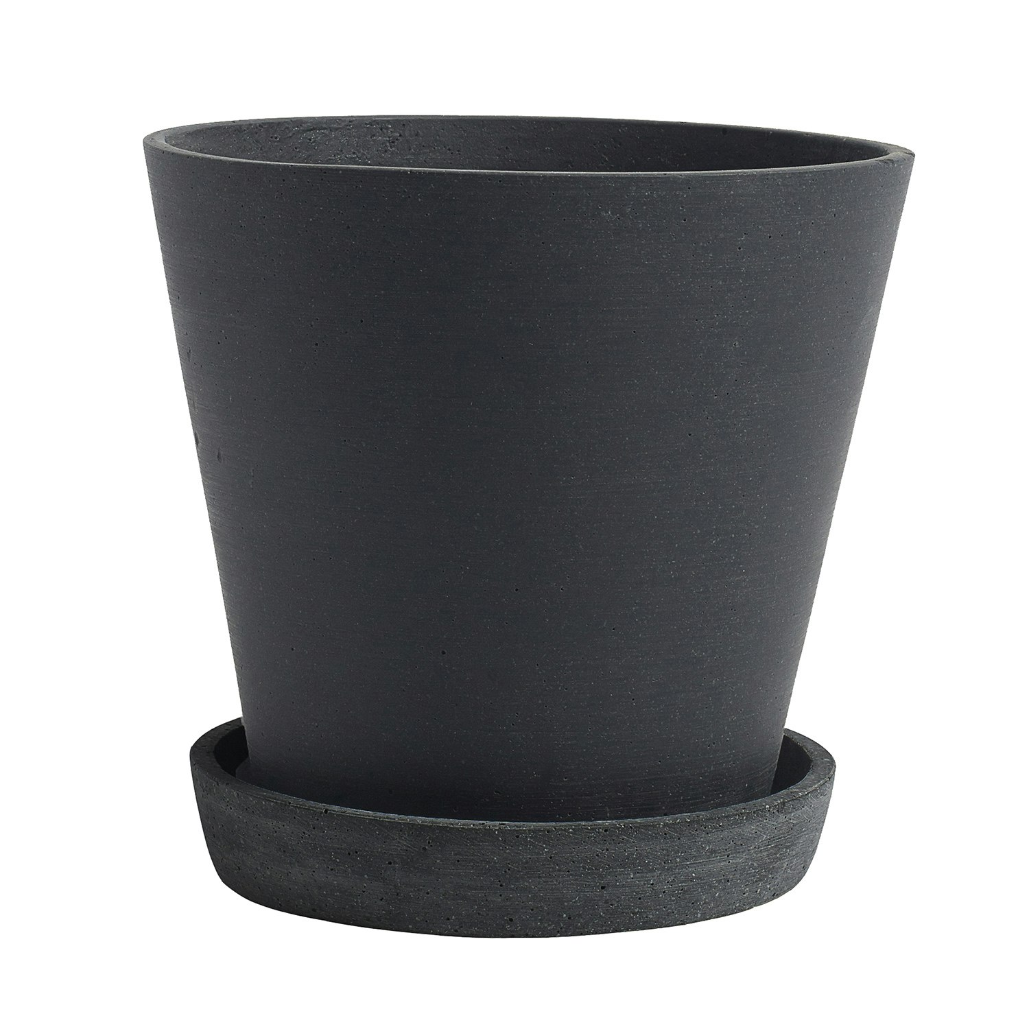 Hay Flowerpot Krukke Med Underkop &Oslash;17.5 Cm L - Krukker Polystone Sort - AB394-A603-AB68
