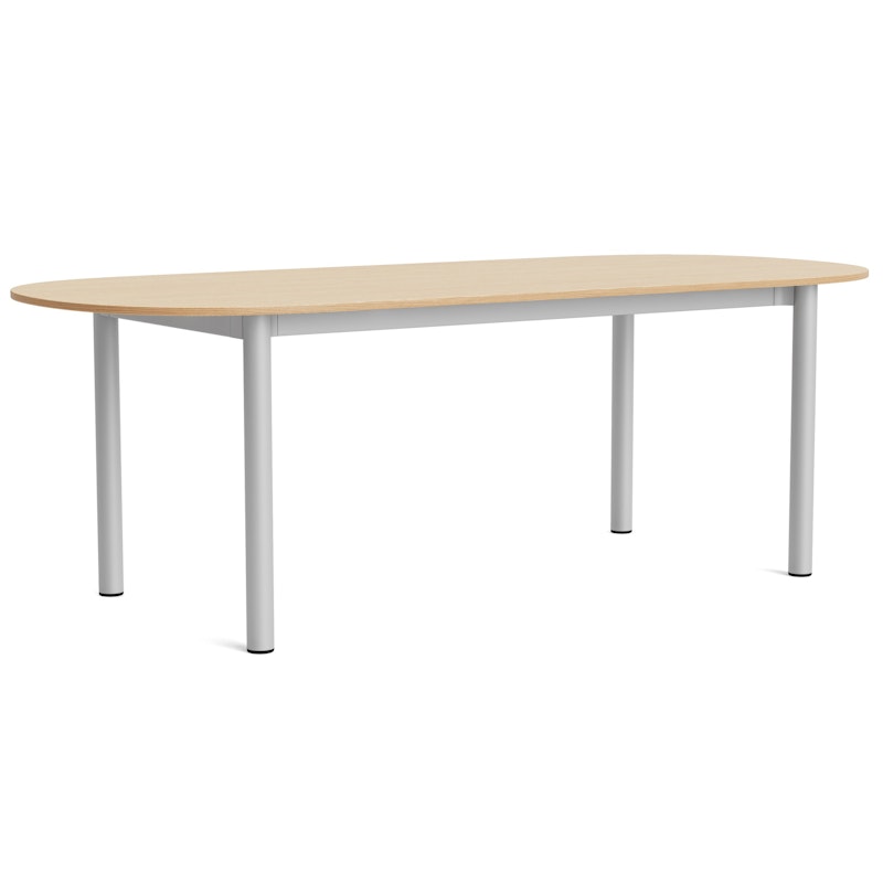 Annex Bord Aflang 95x220 cm, Aluminium / Lakeret Eg