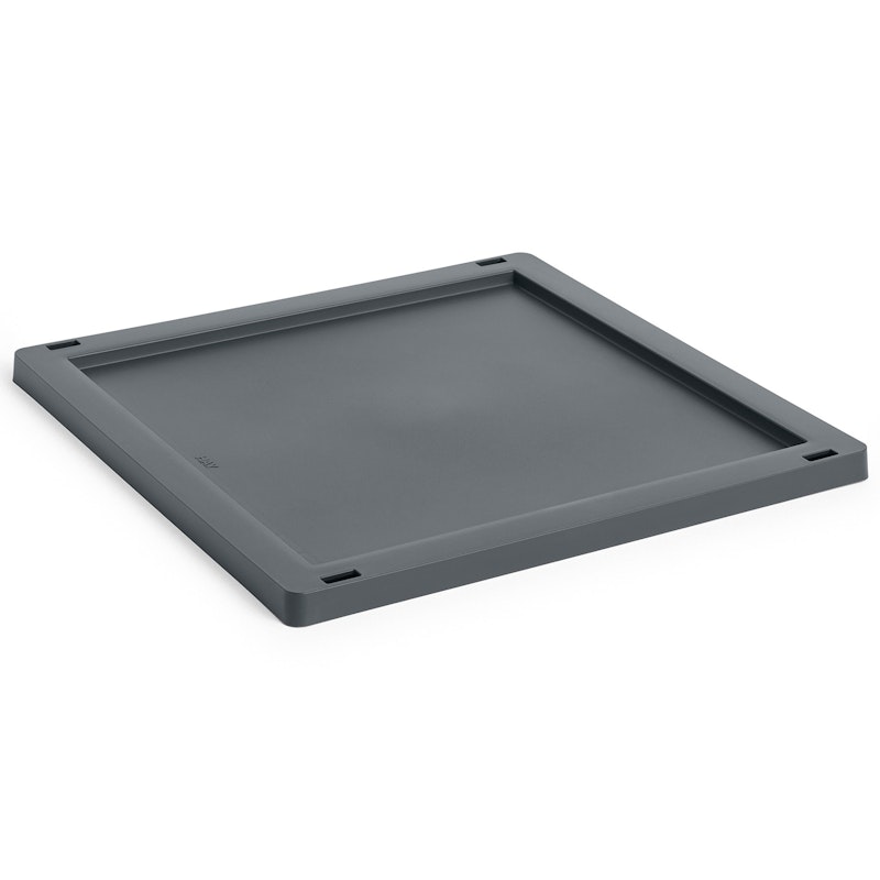 Colour Crate Plastic Medium Square / Cube Låg, Charcoal