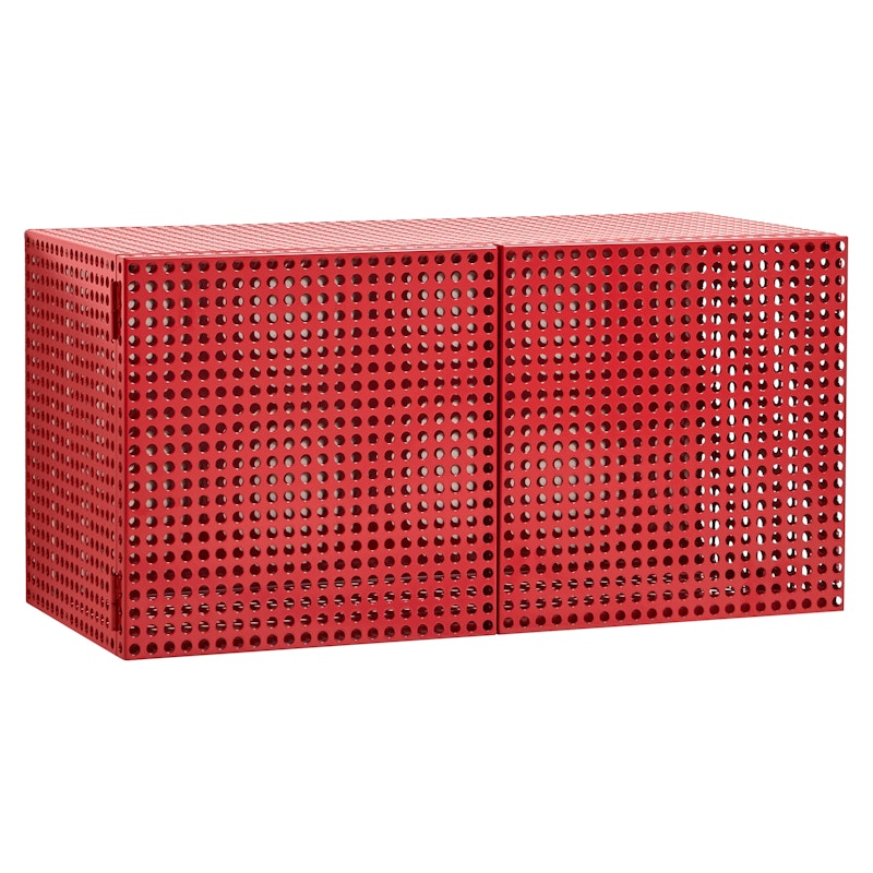 Perforated Vægskab, Vinrødt