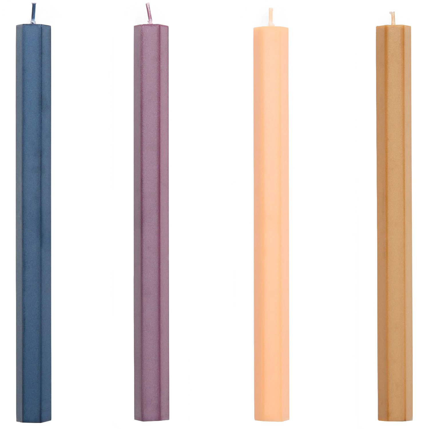 Hay Hexagon lys 4-pak - Lys Stearin Dark - AE730-D810