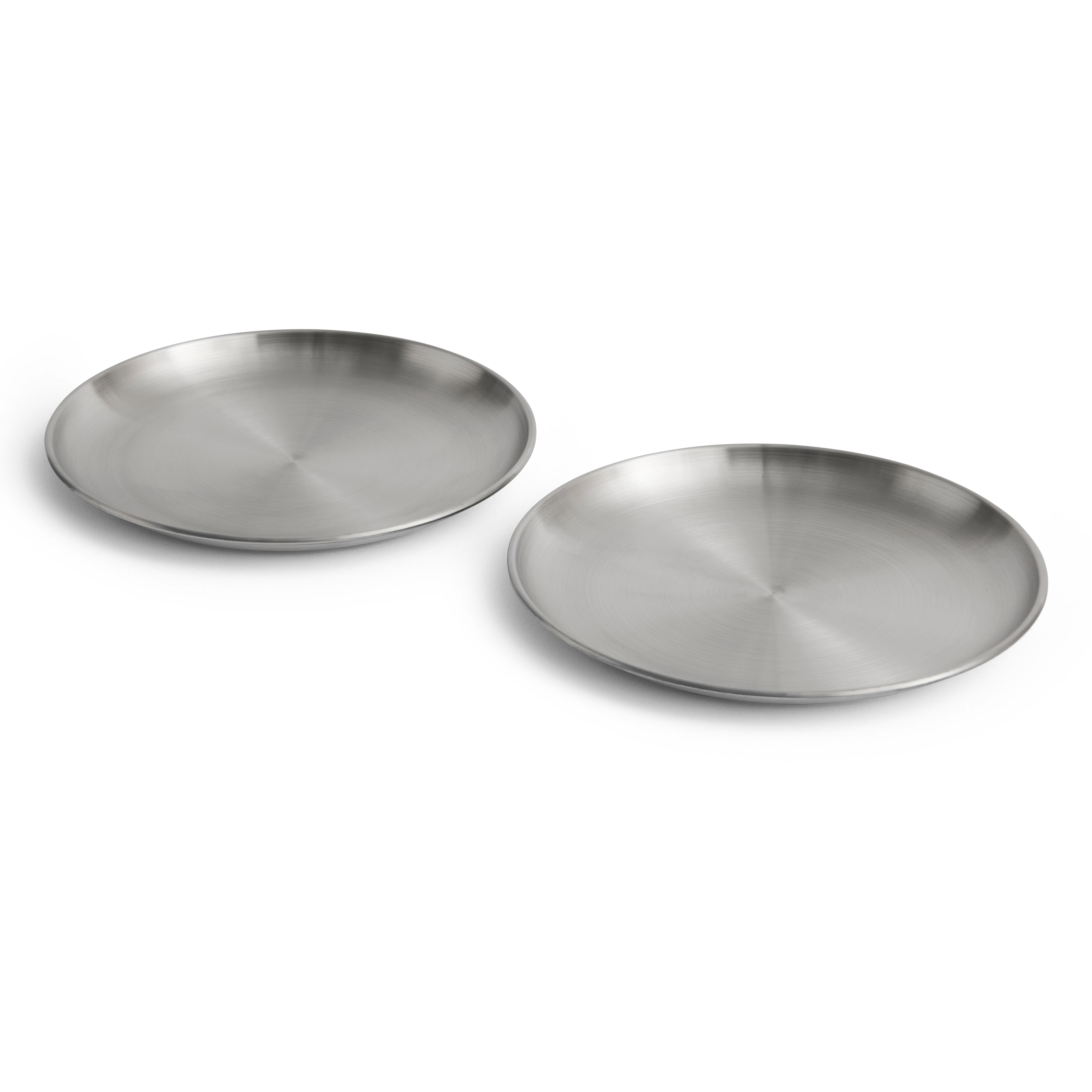Hay Outdoor Market Steel Plate Set Of 2 Large - &oslash;vrige-tallerkner-fad Rustfrit St&aring;l Silver - AE959-A668-AS25