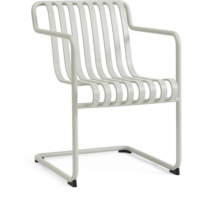 Palissade Cantilever Dining Armchair, Sky grey powder coated steel