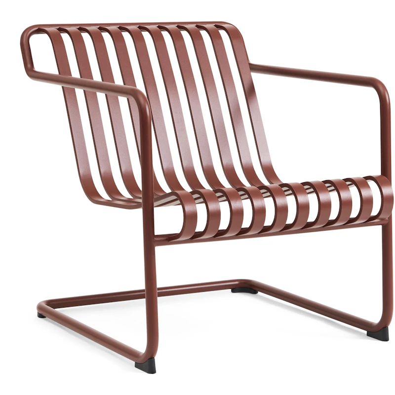 Palissade Cantilever Lounge Chair Low, Iron red powder coated steel