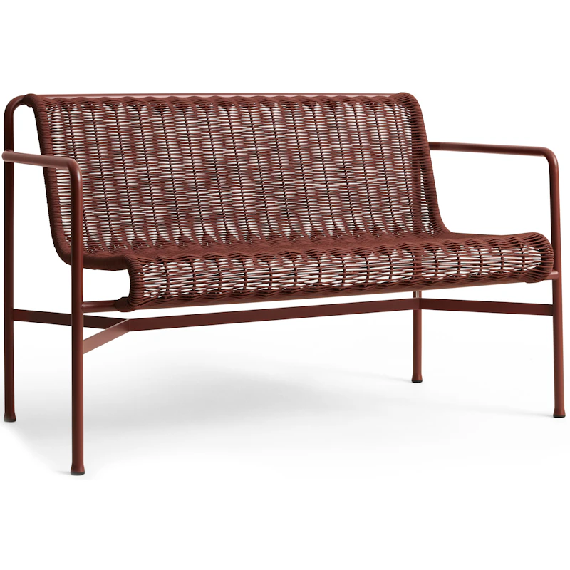 Palissade Cord Spisebordsbænk Med Armlæn, Iron Red