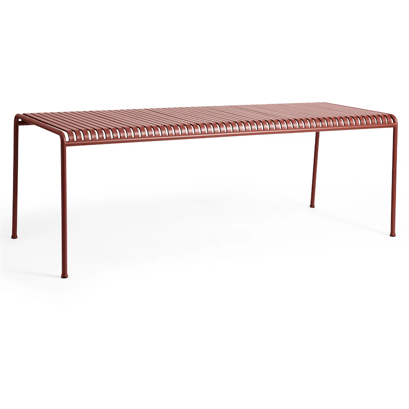 Palissade Table 90x220 cm 4 Legs, Iron red powder coated steel