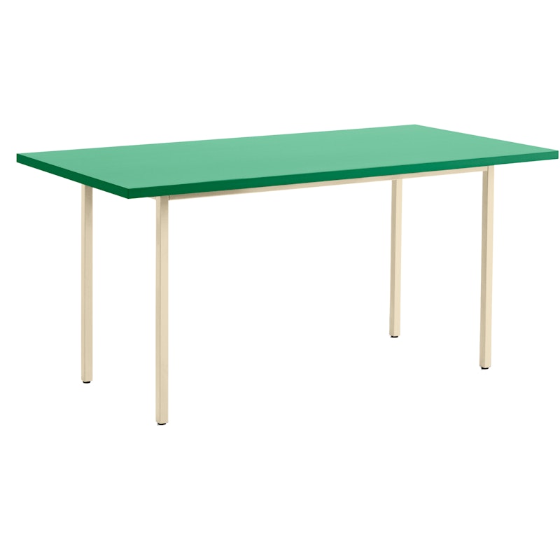 Two-Colour Bord, Elfenbenshvidt 160x82 cm, Elfenbenshvidt / Green Mint