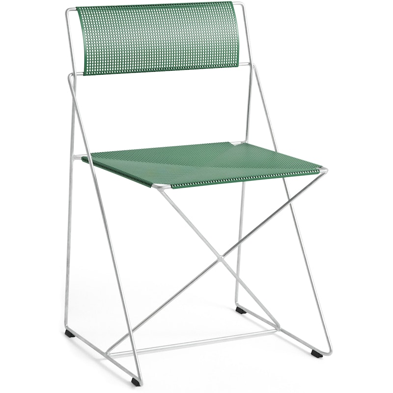 X-Line Stol Varmgalvaniseret Stål / Pulverbelagt, Leek Green