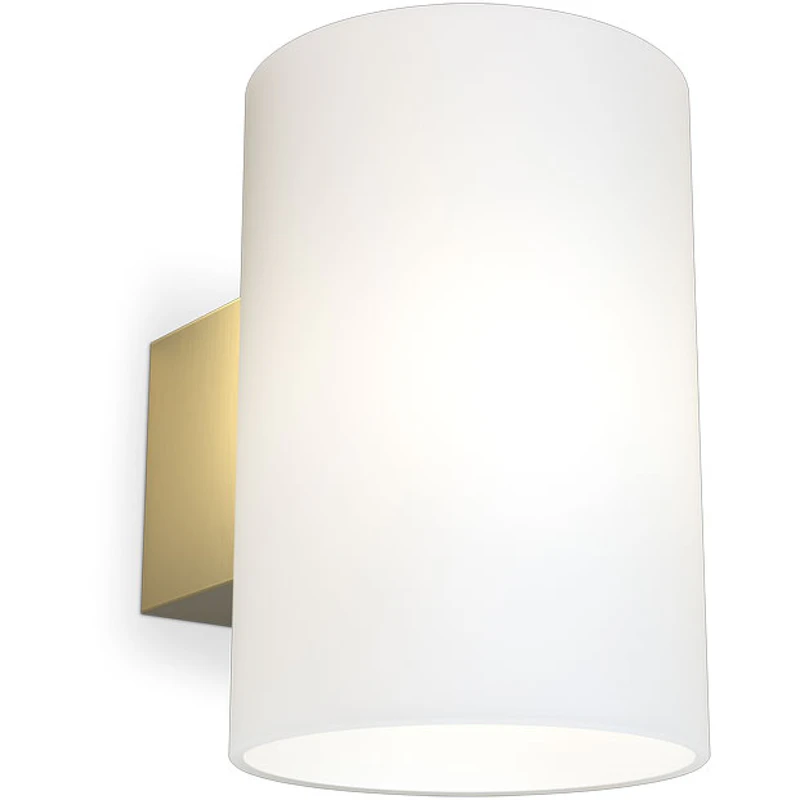 Evoke Væglampe 180 mm, Silkemat Messing / Opalglas