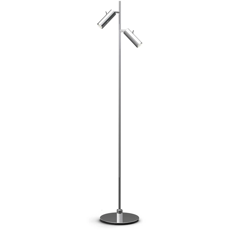 Pipeline Gulvlampe Dobbelt, Krom