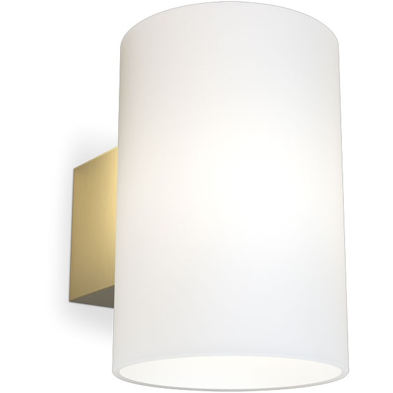 Evoke Væglampe 180 mm, Silkemat Messing / Opalglas
