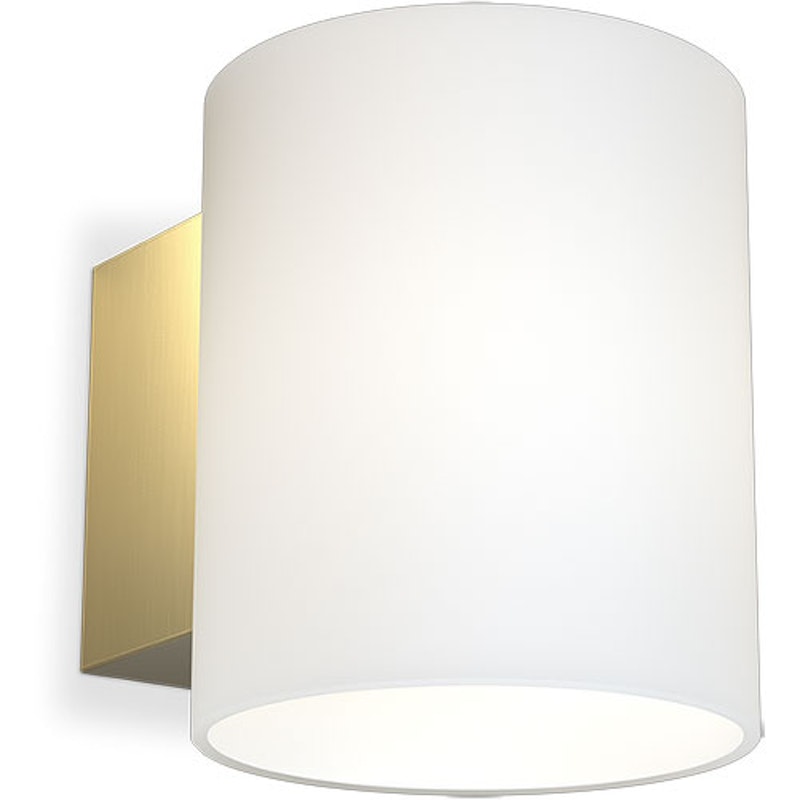 Evoke Væglampe 120 mm, Silkemat Messing / Opalglas
