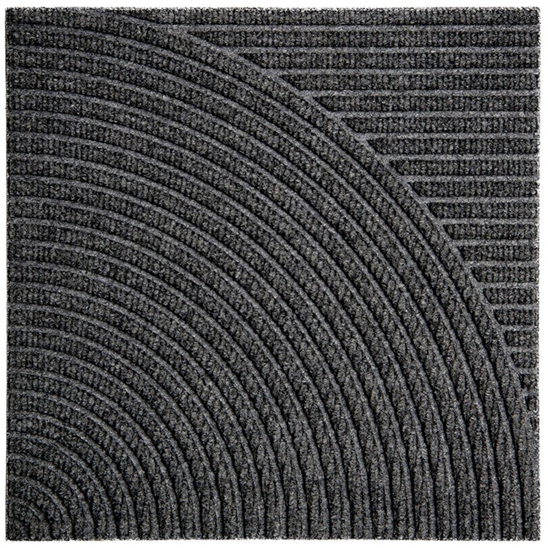 Zen Dørmåtte 45x45 cm Horizontal & Circular, Grey