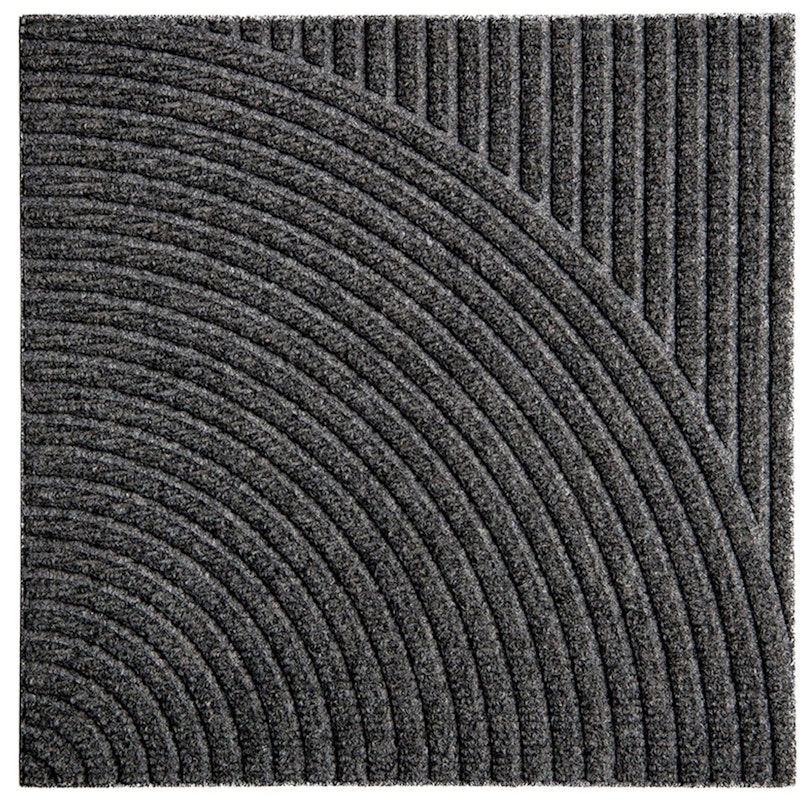 Zen Dørmåtte 45x45 cm Vertical & Circular, Grey