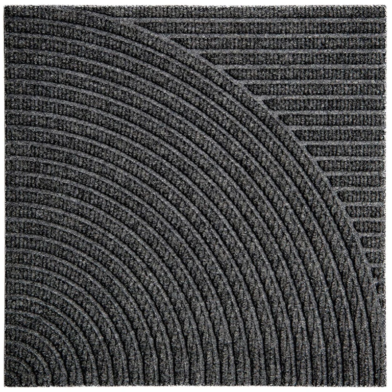 Zen Dørmåtte 45x45 cm Horizontal & Circular, Grey