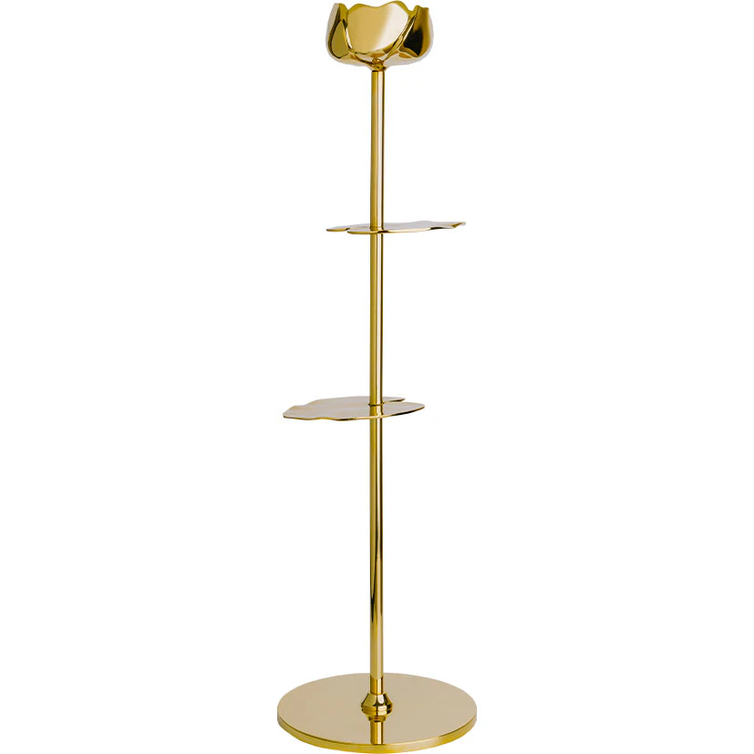 Hilke Collection Ninfea Alta Lysestage 40 Cm - Lysestager Messing Guld - HL03NA