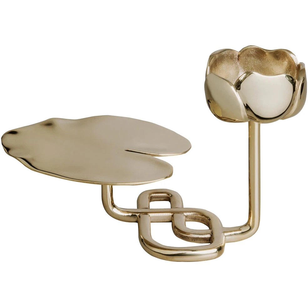 Hilke Collection Ninfea Lysestage No.1 - Lysestager Messing Guld - HL01NI